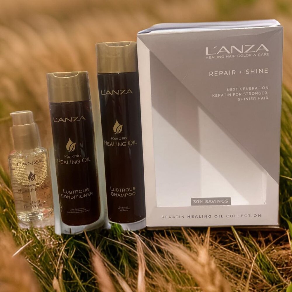 L'anza Repair Shine Keratin Healing Oil Shampoo Conditioner Oil Treatment